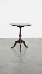 Antieke Engelse tilt top table uit de 19e eeuw met rond blad, Antiek en Kunst, Ophalen
