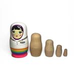 Russische houten regenboog matroesjka 5-delige set, Ophalen of Verzenden