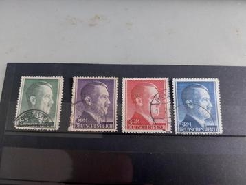 Reich Michel 799/802 A gestempeld, Hitler, 1 t/m 5 Mark beschikbaar voor biedingen