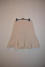 H&M beige wit rib corduroy 100% katoenen rok maat 40 LARGE, H&M, Beige, Maat 42/44 (L), Ophalen of Verzenden