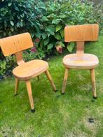 2  stevige retro kleuterstoeltjes beukenhout, Ophalen, Zo goed als nieuw, Stoel(en)