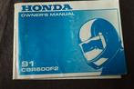 Honda CBR600F2 1991 motorcycle owner's manual CBR 600 F2, Ophalen of Verzenden, Honda