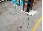 prachtige salontafel van dik glas met fraai onderstel, Antiek en Kunst, Ophalen