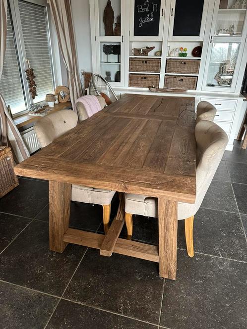 Unieke tafels van ca 600 jaar oud eiken. 240 en 260 lang, Antiek en Kunst, Antiek | Meubels | Tafels, Ophalen of Verzenden