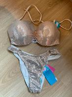 Mooie goude bikini 75C push up broekje s, Ophalen of Verzenden, Nieuw, Bikini