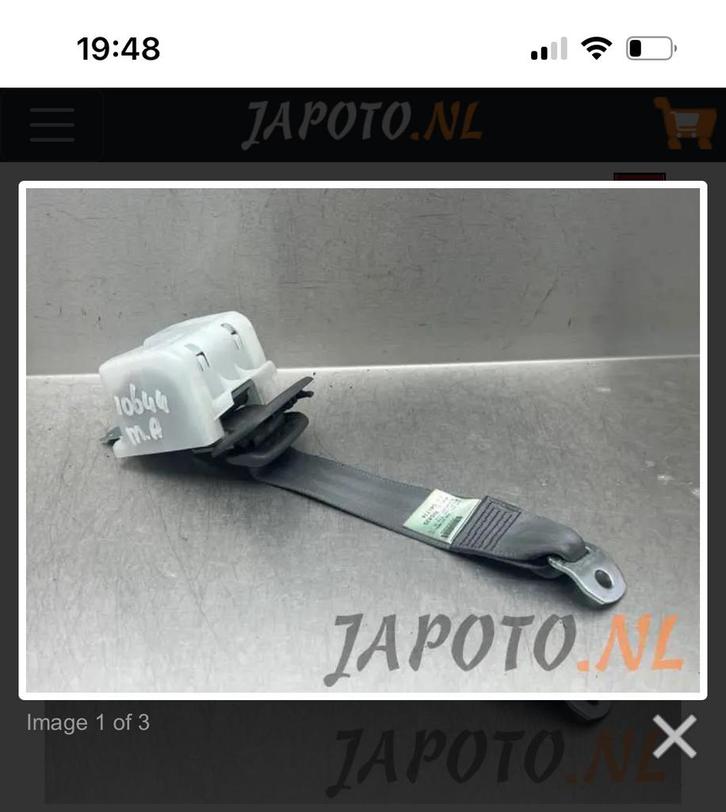 Toyota Prius 2013 Veiligheidsgordel Midden-Achter, Auto-onderdelen, Interieur en Bekleding, Toyota, Gebruikt, Ophalen of Verzenden