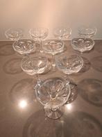 Set van 10 Geslepen Kristallen Chapagne Coupes !, Ophalen of Verzenden, Zo goed als nieuw, Glas of Kopje