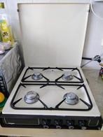 Gas kookstel met deksel, Pelgrim, goed en netjes., Witgoed en Apparatuur, Fornuizen, Ophalen, Gebruikt, Minder dan 85 cm, 4 kookzones