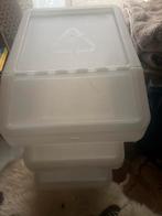 Plastic Opbergdozen - Stapelbaar ikea 3 stuks, Ophalen, Gebruikt, Kunststof, Minder dan 50 cm