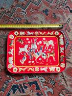 Vintage Jaren 50 Dienblad met Dieren, Ophalen of Verzenden, Gebruikt, Rechthoekig, Metaal