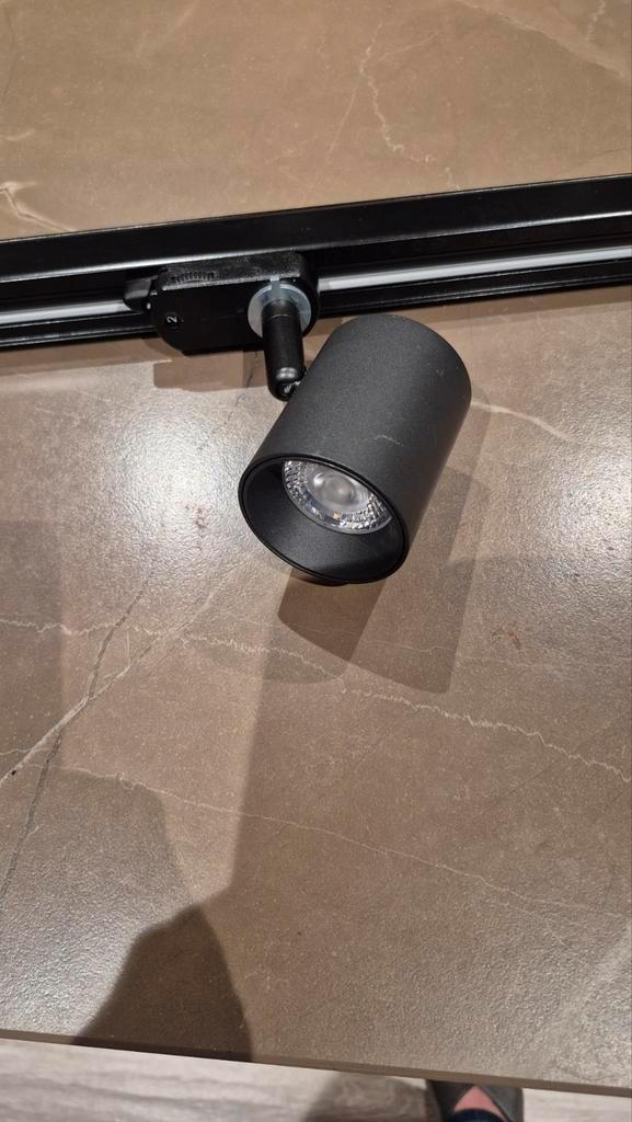 Zwarte LED Spot voor Railsysteem, Huis en Inrichting, Lampen | Losse lampen, Zo goed als nieuw, Led-lamp, Minder dan 30 watt, Overige fittingen