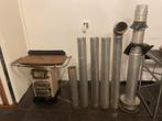 Houtkachel met kookmogelijkheid + complete set kachelpijpen, Huis en Inrichting, Kachels, Gebruikt, Houtkachel, Ophalen of Verzenden