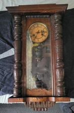 antieke duitse wandklok houtsnijwerk regulateur met slinger, Antiek en Kunst, Ophalen