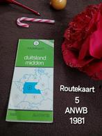 1981 ANWB routekaart 5 midden Duitsland, Gelezen, ANWB, Ophalen of Verzenden, Landkaart