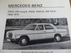 Vraagbaak Mercedes 230, 250, 250C, 250CE W114 1969-1970, Auto diversen, Handleidingen en Instructieboekjes, Ophalen of Verzenden