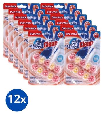 At Home Clean Toiletblok – 5 in 1 Flower Power – 12 stuks beschikbaar voor biedingen