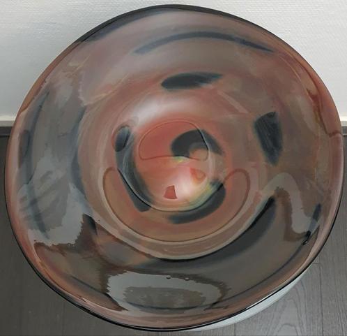 Mondgeblazen schaal glaskunst uniek met pontil gaaf glas, Antiek en Kunst, Antiek | Glas en Kristal, Ophalen of Verzenden
