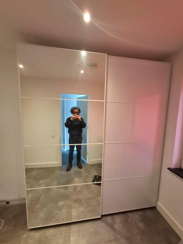 Schuifdeuren pax kast ikea, Huis en Inrichting, Kasten | Kledingkasten, Zo goed als nieuw, 200 cm of meer, 50 tot 75 cm, Ophalen