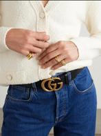 GUCCI Zwart leer Marmont unisex riem  Maat 75, 80 tot 90 cm, 3 tot 5 cm, Tailleriem, Ophalen of Verzenden