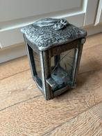 Aluminium Graflantaarn - 20cm Hoog, Gebruikt, Ophalen of Verzenden, Metaal, Grijs