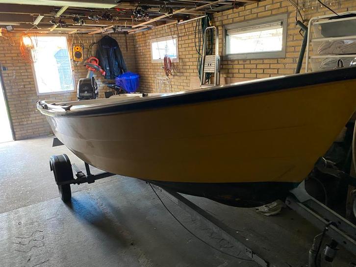 Shedland boot, Watersport en Boten, Vis- en Consoleboten, Gebruikt, 10 tot 30 pk, 3 tot 6 meter, Diesel, Binnenboordmotor, Polyester