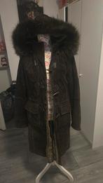 Suede winterjas, Ophalen of Verzenden, Zo goed als nieuw, Maat 42/44 (L), Bruin