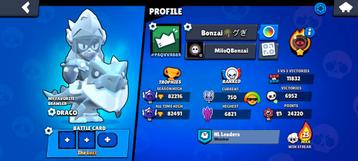 Brawlstars account 82k + 93 brawlers + 320 skins en meer! beschikbaar voor biedingen