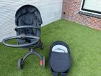 Stokke Kinderwagen Zwart - Zeer Goede Staat, Kinderen en Baby's, Kinderwagens en Combinaties, Gebruikt, Verstelbare duwstang, Ophalen