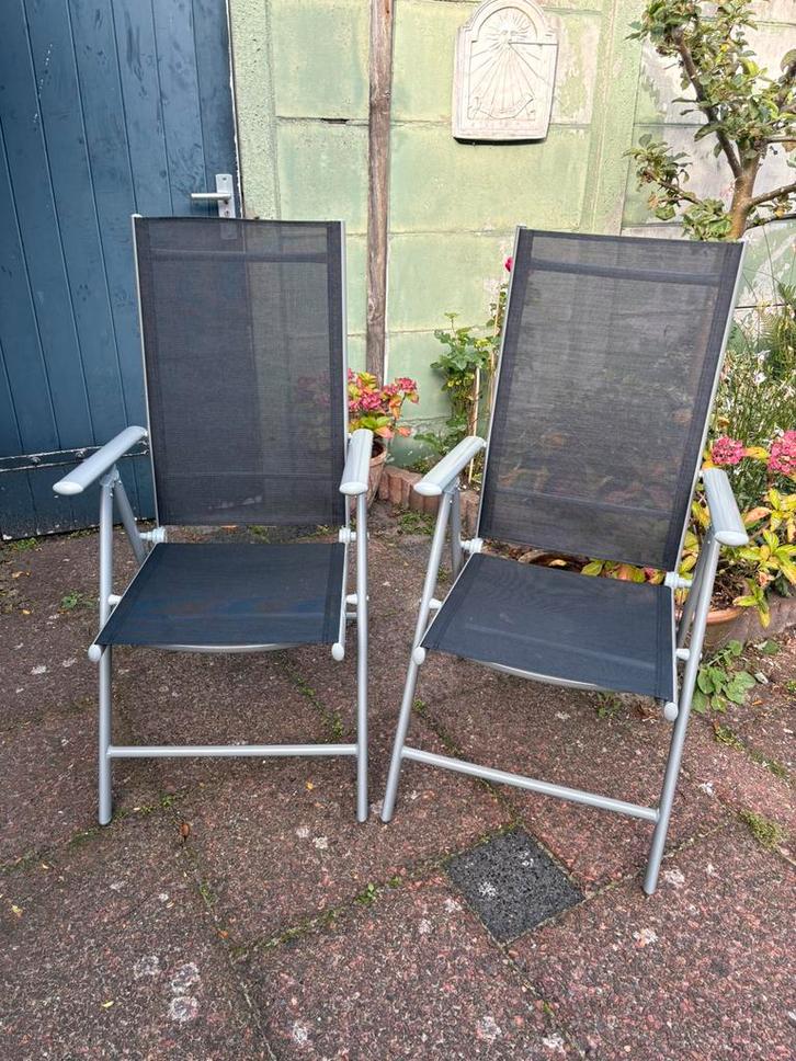 Tuinstoel - Aluminium & Textileen - Inklapbaar, Tuin en Terras, Tuinstoelen, Nieuw, Aluminium, Inklapbaar, Ophalen