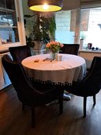 Stoelen – zwart met siernagels, Ophalen, Gebruikt, Zwart, Hout