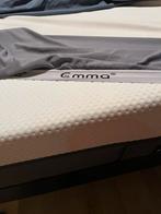 Compleet Bed 140x200: Emma Matras, Lattenbodem & Beddengoed, Ophalen, Verstelbaar, Zwart, Tweepersoons