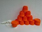 T041Puddingvormpjes met dekselsen meer Tupperware, Ophalen of Verzenden, Zo goed als nieuw, Wit, Schaal