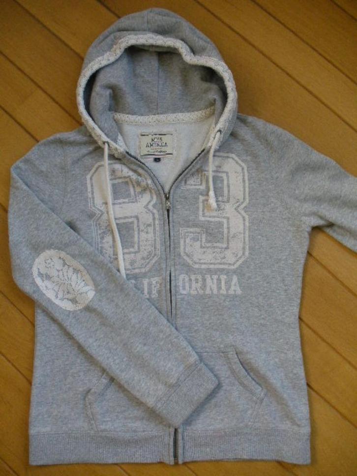 MISS AMERICA vest met kapuchon licht grijs maat L - nieuw -, Kleding | Dames, Truien en Vesten, Nieuw, Maat 38/40 (M), Grijs, Ophalen of Verzenden