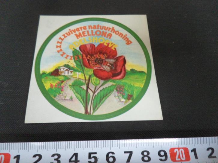 sticker Zuivere natuurhoning MELLONA  ADELSHOEVE, Hobby en Vrije tijd, Stickers en Plaatjes, Zo goed als nieuw, Sticker, Ophalen