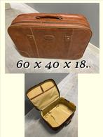 koffer leder vintage, 35 tot 45 cm, Gebruikt, Leer, 50 tot 60 cm