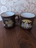 Twee vintage mokken. 70s Horsea, April/lovers, Ophalen of Verzenden, Keramiek, Overige stijlen, Kop(pen) en/of Schotel(s)