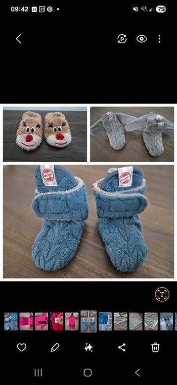 Lodger sloffen. Maat 3-6 maanden in de kleur blauw en grijs. beschikbaar voor biedingen