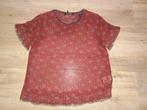 Scotch & Soda Bordeaux Doorzichtige Top Met Panterprint Mt S, Maat 38/40 (M), Nieuw, Scotch & Soda, Ophalen of Verzenden