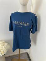 Balmain T-shirt - Blauw - Maat M, Kleding | Dames, Maat 38/40 (M), Blauw, Ophalen of Verzenden, Korte mouw