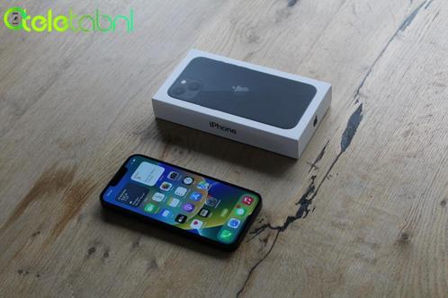 Apple iPhone 13 - 128GB - Zwart | Garantie | Krasvrij scherm, Telecommunicatie, Mobiele telefoons | Apple iPhone, Gebruikt, 128 GB