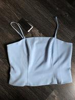 NIEUW lichtblauwe crop top met spaghettibandjes, Kleding | Dames, Tops, Nieuw, Blauw, Maat 38/40 (M), Zonder mouw