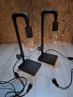 Industriële Tafellampen 2 stuks, Huis en Inrichting, Lampen | Vloerlampen, Ophalen of Verzenden, Zo goed als nieuw, Minder dan 100 cm