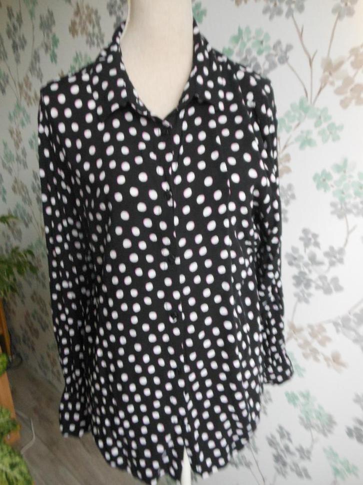 Hema blouse maat L, Kleding | Dames, Blouses en Tunieken, Zo goed als nieuw, Maat 42/44 (L), Zwart, Ophalen of Verzenden