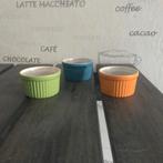 3 Ramequins / Ramekins / creme brullee / ovenschaaltjes, Ophalen, Overige stijlen, Aardewerk, Schaal of Schalen