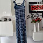Lange blauw wit gestreepte jurk maat S koopje nu, Blauw, Maat 38/40 (M), Ophalen of Verzenden, Onder de knie