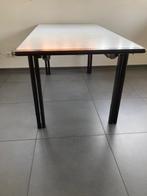 eettafel Castelijn 165 x 85 cm vintage met 2 uitschuifbladen, Huis en Inrichting, Ophalen, Gebruikt, 50 tot 100 cm, Vijf personen of meer