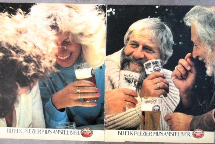15 vintage advertenties reclames Amstel bier 1981-84, Verzamelen, Biermerken, Gebruikt, Amstel, Ophalen of Verzenden