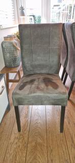 Eetbank en 3 stoelen Nena, Grijs, Ophalen, Leer, Gebruikt, Vijf, Zes of meer stoelen