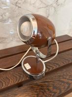Eyeball tafellamp bruin Vintage, Huis en Inrichting, Lampen | Tafellampen, Kunststof, Gebruikt, Ophalen of Verzenden, Mid-century