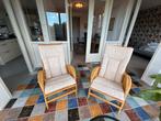 Rotan fauteuils met kussen, Huis en Inrichting, Fauteuils, Minder dan 75 cm, Riet of Rotan, Ophalen of Verzenden, Zo goed als nieuw